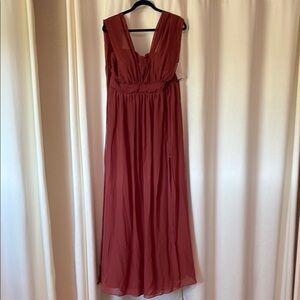 *NWT* Birdy Grey Spice Grace Chiffon Pleated Gown